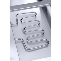 Table froide électrique commerciale à 6 bacs, comptoir, buffet, grande capacité, acier inoxydable, bain-marie