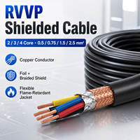 Cable de comunicación y alimentación RVVP OEM, cable blindado de PVC blando con pantalla de cobre, 2, 3, 4 núcleos, 0.5, 0.75, 1.5, 2.5 mm², suministro de fábrica