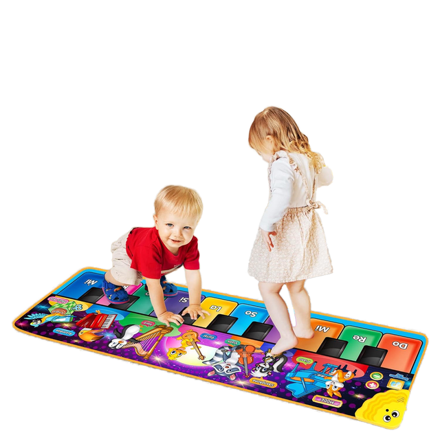 Baby Piano Mat Musical Keyboard Learning Toys With 26 Letters Electronic Music Animal Touch Play Mat Toddler Toys