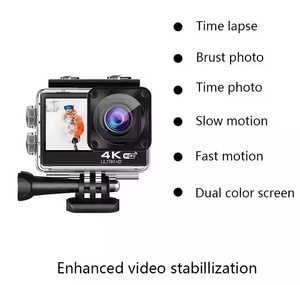 True HD 4K Waterproof <b>Outdoor</b> Action & Sports <b>Camera</b> Vlogging Bike DV 1080P Hero Camcorder Style Black Color Model 11 10 9 8 - Product Image 1