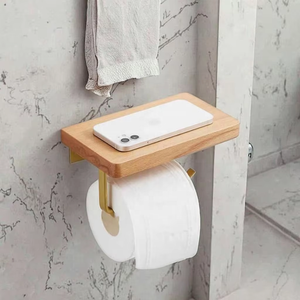 <span class=keywords><strong>Legno</strong></span> naturale porta <span class=keywords><strong>carta</strong></span> <span class=keywords><strong>igienica</strong></span> porta <span class=keywords><strong>carta</strong></span> <span class=keywords><strong>legno</strong></span> con mensola bagno accessori mensola di stoccaggio con porta telefono - Product Image 6
