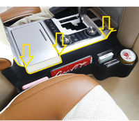 Boîte de rangement intérieure pour voiture Land Cruiser 16-19, en velours écologique, pour console centrale, porte-gobelet, organisateur de vide-espaces de siège