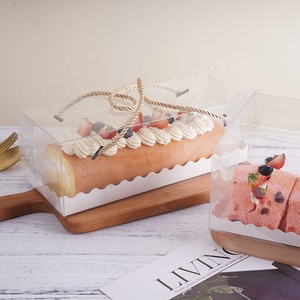 Contenitore <span class=keywords><strong>per</strong></span> Torte in Plastica Trasparente Rettangolare con Manico, Portatile, <span class=keywords><strong>per</strong></span> <span class=keywords><strong>Pasticcerie</strong></span> e Negozi di Dolci - Product Image 2