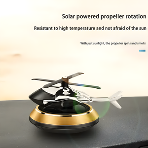 Ambientador de aire de coche moderno de alto rendimiento Diseño de helicóptero solar de metal <span class=keywords><strong>con</strong></span> líquido Perfume de coche nuevo Excelente buen servicio - Product Image 3