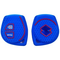 Étui de clé de voiture en silicone haut de gamme à 2 boutons avec motif nid d'abeille pour Suzuki Jimny, Tianyu, SX4, New Alto et Swift 2006-2008