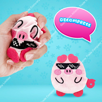 Jouet en forme de pouf personnalisé mignon en forme d'animal, mini panda, chiot, cochon, écureuil, en polyester, sable, jouet en peluche anti-stress pour enfants ou cadeaux