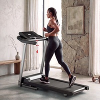 Cinta de Correr Eléctrica Plegable con Motor sin Escobillas de 0.85HP, Velocidad de 1.0-12.0 Km/h, Inclinación Eléctrica y 12 Programas para Gimnasio en Casa