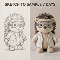 Peluches hérisson scientifique personnalisées OEM ODM, poupée en peluche tube à essai de laboratoire, vente en gros, cadeau pour enfants