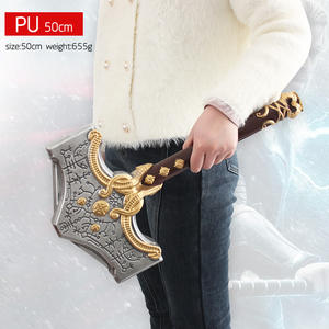 <span class=keywords><strong>Thor</strong></span> Hammer Toy Metal PU Llavero Potente 45cm 1:1 20cm Regalo realista - Product Image 5