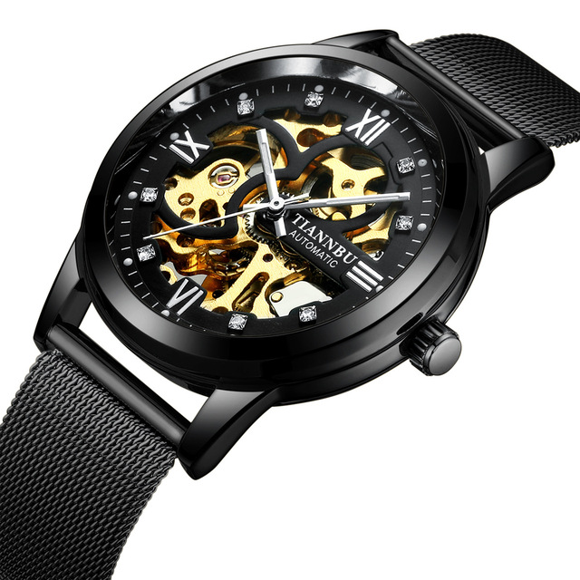 EVER MOVE Women's Business Style Mechanical Watch 38mm Dial Mineral Reinforced Glass Acrylic Band 10m Water Resistant Metal Case