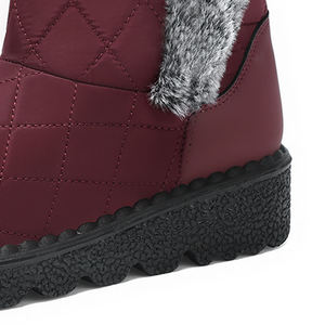 Bottes de neige pour femmes, tendance, <span class=keywords><strong>hiver</strong></span>, neuves, douces, imperméables, rembourrées, épaisses, mi-mollet, hautes, anti-froid, chaudes, antidérapantes, une seule pièce - Product Image 4