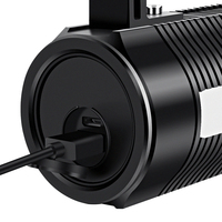 Lampe torche de pêche professionnelle SUPERFIRE, haute luminosité 500 lumens, CRI 95, 6000K, lumière du jour, quatre LED COB, zoom réglable