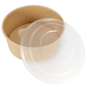 Hot Sale <b>Large</b> Fast Food Salad Fried Rice Takeaway Paper <b>Boxes</b> Kraft Paper Cardboard Soup Salad Bowl Disposable Lunch Box - Product Image 2