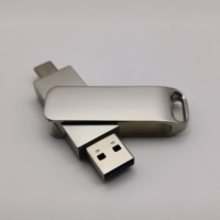 Nuevo Modelo 2026, Unidad Flash USB 2.0 Tipo C de Metal, 16GB 32GB 64GB, Logotipo Grabado con Láser, Memoria USB C Dual