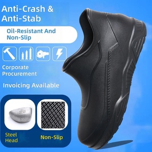 10% de Desconto em Botas de Segurança Masculinas com Biqueira de Aço, Resistentes a Óleo, Impermeáveis, EVA, Antiderrapantes, Cano Baixo, Botas de Chuva, Sapatos de Chef - Product Image 4