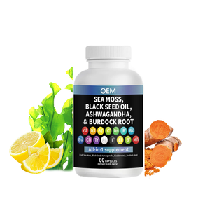 Fabricant de Complément Alimentaire Mousse de Mer Ashwagandha Organics Capsule de Mousse de Mer Supplément de Mousse de Mer de Marque Privée Oem Odm - Product Image 1