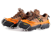 Crampons antidérapants en acier à 10 dents pour chaussures, crampons à neige pour la randonnée et l'escalade, chaînes à griffes pour bottes
