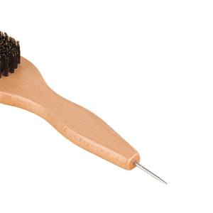 Cepillo para Barba Natural con Cerdas Iónicas y Mango de Madera de Haya, Peine para Cabello con Dientes Densos de Crin de Cerdo, Peine de Paleta para Limpieza Facial y Uso en Salón - Product Image 3