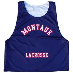 Personalizado Reversible Lacrosse Jerseys Sublimación 100% Poliéster Lacrosse Pinnies