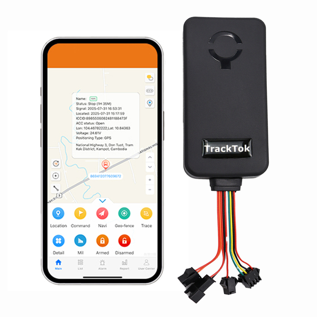TrackTok CY21C Car GPS Tracker With Speaker Two-way Calling Voice Monitor SOS Cut Engine Vehicle Accurate Gps Tracker Free APP