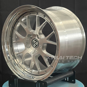 Jantes forgées deux pièces BJXL 19 20 <span class=keywords><strong>21</strong></span> pouces argentées à <span class=keywords><strong>10</strong></span> branches, design mesh fendu, à déport profond pour BMW M3 M4 M5 Mercedes C63 E63 - Product Image 2