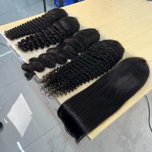 事前に分離された目に見えないノットレスクロシェ人毛エクステンション ディープウェーブ シルキーストレート プロテクトスタイル 無料ギフト付き - Product Image 4