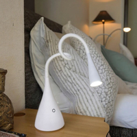 Lampe de table portable moderne pour chambres à coucher et salles de lecture, éclairage DC, lampe de table simple en aluminium avec commande tactile, abat-jour flexible