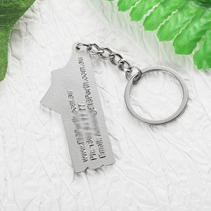 Porte-clés personnalisé avec logo, en alliage de zinc émaillé, plaqué argent, en forme de maison, pour cadeau <span class=keywords><strong>d</strong></span>'entreprise, fabriqué en usine - Product Image 3