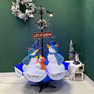 Árbol de Navidad Artificial de Alta Calidad de 6 Pies para Interiores y Exteriores con Nieve y Luces - Product Image 1