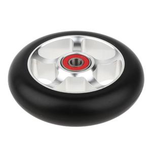 1 paio di ruote per Scooter acrobatiche in argento da 100mm con boccole per cuscinetti, inclusi freni per Scooter, pneumatici elettrici per Scooter - Product Image 5