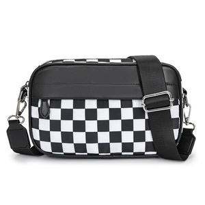 Borsa a Tracolla Antifurto Piccola Quadrata in Poliestere con Motivo a <span class=keywords><strong>Scacchiera</strong></span> Stile Europeo Americano, Bestseller Transfrontaliero - Product Image 5