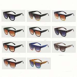 Lunettes de soleil tendance rétro à rivets, monture large, forme bouclier, surdimensionnées, à dessus plat pour femme – Meilleures ventes - Product Image 6