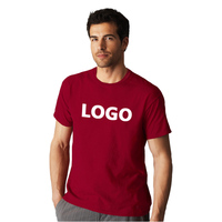 T-shirt pour homme en coton 100% respirant et doux, 210 GSM, coupe classique, imprimé en gros sur mesure DTF, DTG, sérigraphie et impression en relief, 16 couleurs