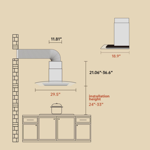 Campana Extractora Eléctrica de Pared con Filtro Deflector para Uso en Hoteles y Hogares, Extractor Vertical Tipo Chimenea - Product Image 5