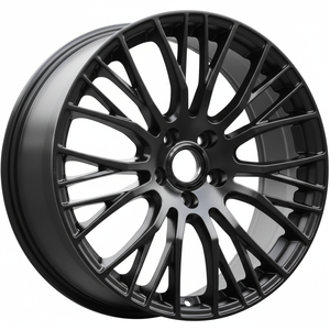 Ruedas de aluminio forjadas a medida en negro mate con diseño de radios múltiples para Audi, BMW, Mercedes, Lexus - Product Image 2