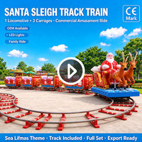 Train électrique miniature de Noël du Père Noël pour jeux de carnaval et parc d'attractions, à vendre