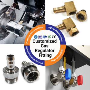 औद्योगिक सीएनसी स्टेनलेस स्टील गैस नियामक फिटिंग रिसाव सबूत गैस लाइनों के लिए उच्च दबाव स्थिरता - Product Image 1