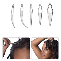 Outil d'Interverrouillage pour Dreadlocks et Locs, Aiguille à Crochet pour Tissage, Idéal pour Sisterlocks, Artisanat et Extensions de Cheveux