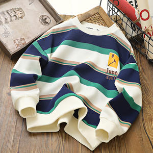 2025 printemps nouveaux garçons sweat à manches longues T-Shirts hauts rayés enfants tricoté garçons <span class=keywords><strong>pull</strong></span> - Product Image 3