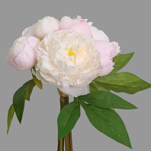 Lot de 6 pivoines artificielles résistantes aux UV en soie synthétique pour décoration extérieure, jardin, fête et intérieur - Product Image 6