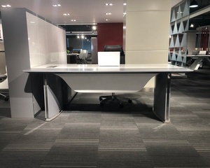 Bureau <span class=keywords><strong>de</strong></span> maître cuisinier 2022, blanc, brillant, moderne, meubles <span class=keywords><strong>de</strong></span> bureau, chef <span class=keywords><strong>de</strong></span> Table, pour direction - Product Image 2