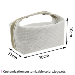 Bolsa de cosméticos reutilizable personalizable, organizador de lona de algodón, bolsa de compras lavable, artículos de tocador de maquillaje, viajes, uso al aire libre - Product Image 5