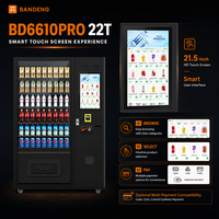Máquina Expendedora Refrigerada BANDENG BD6610PRO 22T para Bebidas y Aperitivos con Gabinete Refrigerado de 54 SKU para Venta Minorista