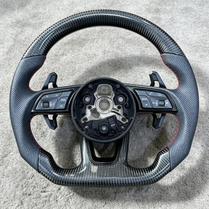 Volant de voiture en fibre de carbone, directement de l'usine, compatible avec <span class=keywords><strong>Audi</strong></span> A3 A5 RS3 <span class=keywords><strong>RS4</strong></span> S3 S4 S5 A6 A7 A8 Q5 Q7 Q8 TT R8 S6 RS6 RS7 B8.5 - Product Image 5