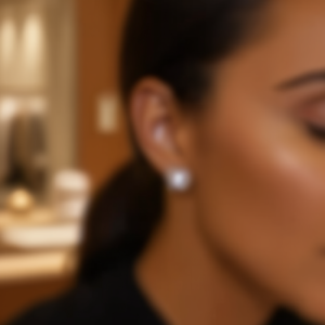 Boucles d'oreilles clous en or blanc avec zircon taille princesse, sertissage griffe géométrique, bijoux de mariage classiques pour femme - Product Image 2