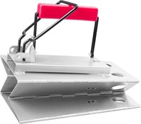 Allume-feu à charbon pliable Royal Gourmet pour barbecue de camping, portable, équipé d'une grille de cuisson en tôle galvanisée argentée et rouge