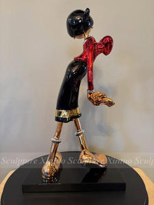 Fibra <span class=keywords><strong>de</strong></span> vidrio Colorido <span class=keywords><strong>Felix</strong></span> el gato Ornamento Escultura Galvanizado Pop Art - Product Image 4