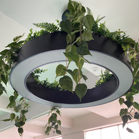 Lustre LED moderne pour restaurant, luminaire de plafond commercial avec plantes artificielles, design de luminaires suspendus décoratifs
