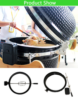 Auplex BBQ Tool Set 18-27 inch ring Grill Accessories Poulet Kamado Rotisserie avec moteur électrique