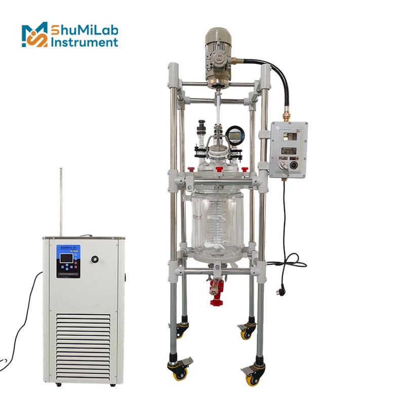 10L Jacketed Glass Reactor with Recirculating